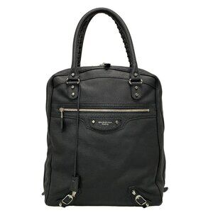 BALENCIAGA - Black Leather Handbag 451-082925